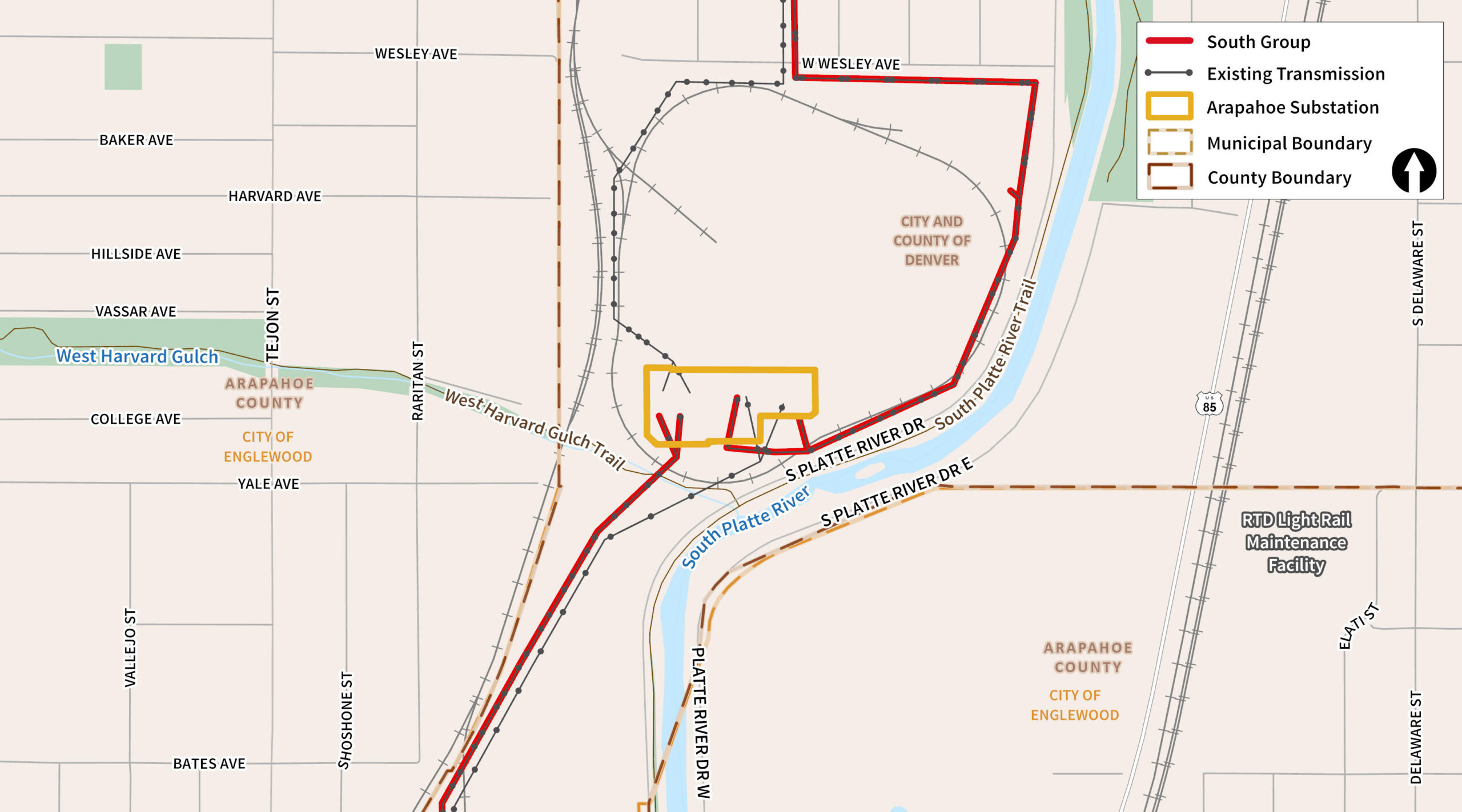 Arapahoe Substation Xcel Energy Denver Metro Upgrades ArapahoeSub Static Web Map Scaled 